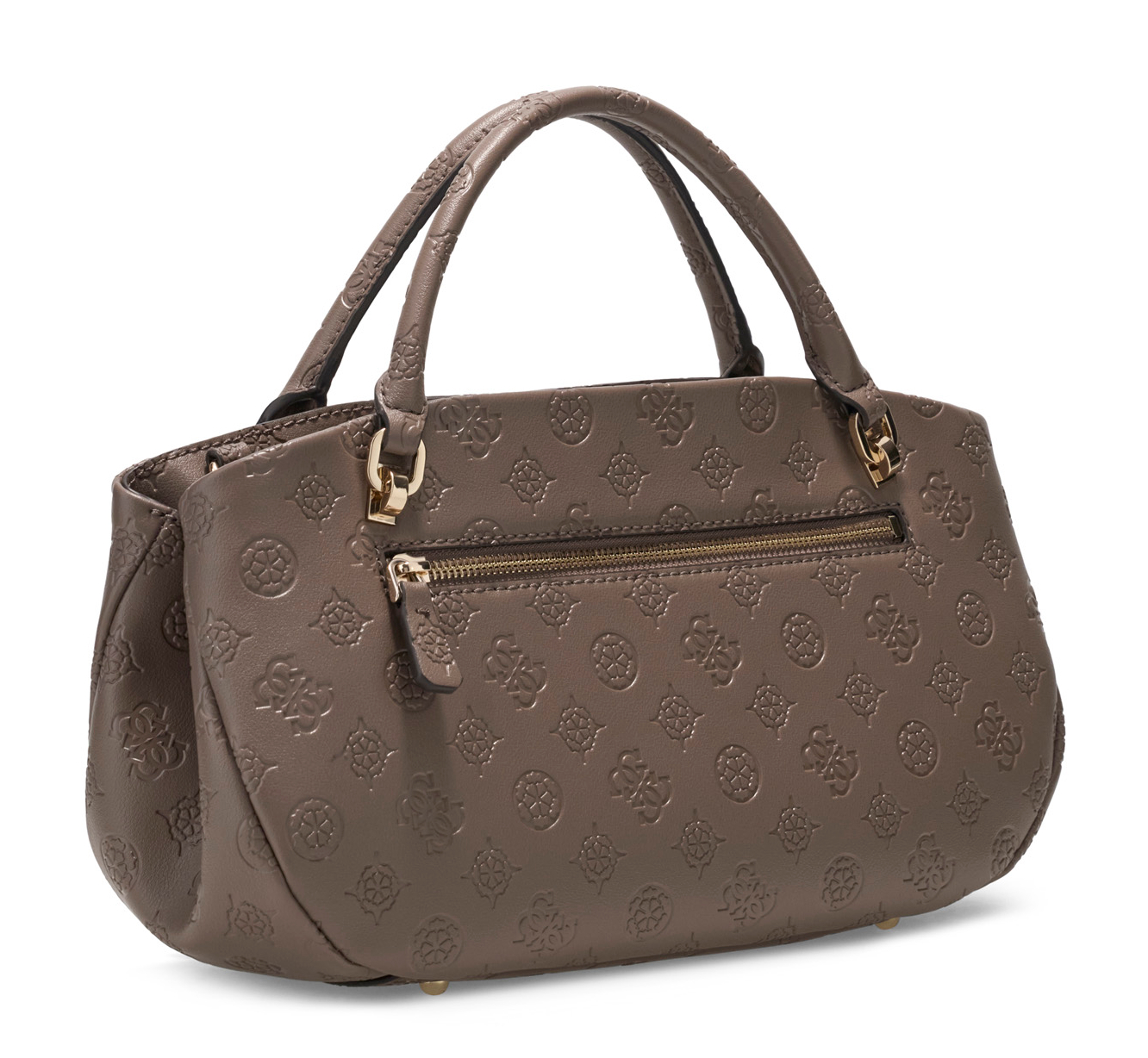 GUESS Carmella 3 Comp Satchel Taupe Logo GUESS Carmella 3 Comp Satchel Taupe Logo