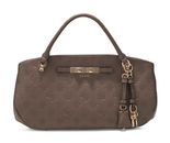 GUESS Carmella 3 Comp Satchel Taupe Logo GUESS Carmella 3 Comp Satchel Taupe Logo