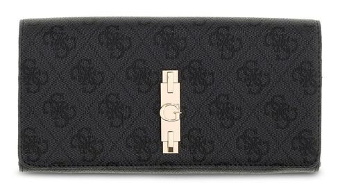 GUESS Yvonne Logo SLG Flap Organizer Coal Logo