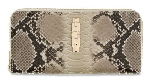 GUESS Yvonne SLG Large Zip Around Wallet L Natural