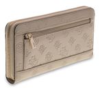 GUESS Carmella SLG Large Zip Around Wallet L Bone Logo