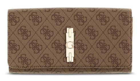 GUESS Yvonne Logo SLG Flap Organizer Latte Logo GUESS Yvonne Logo SLG Flap Organizer Latte Logo