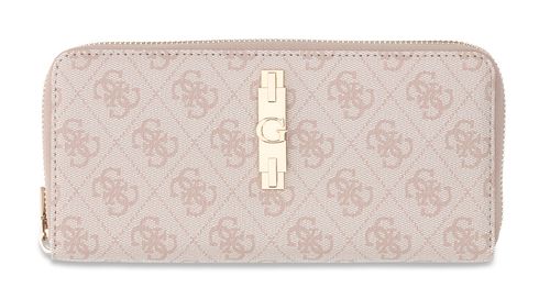 GUESS Yvonne Logo SLG Large Zip Around Wallet L Stone Logo