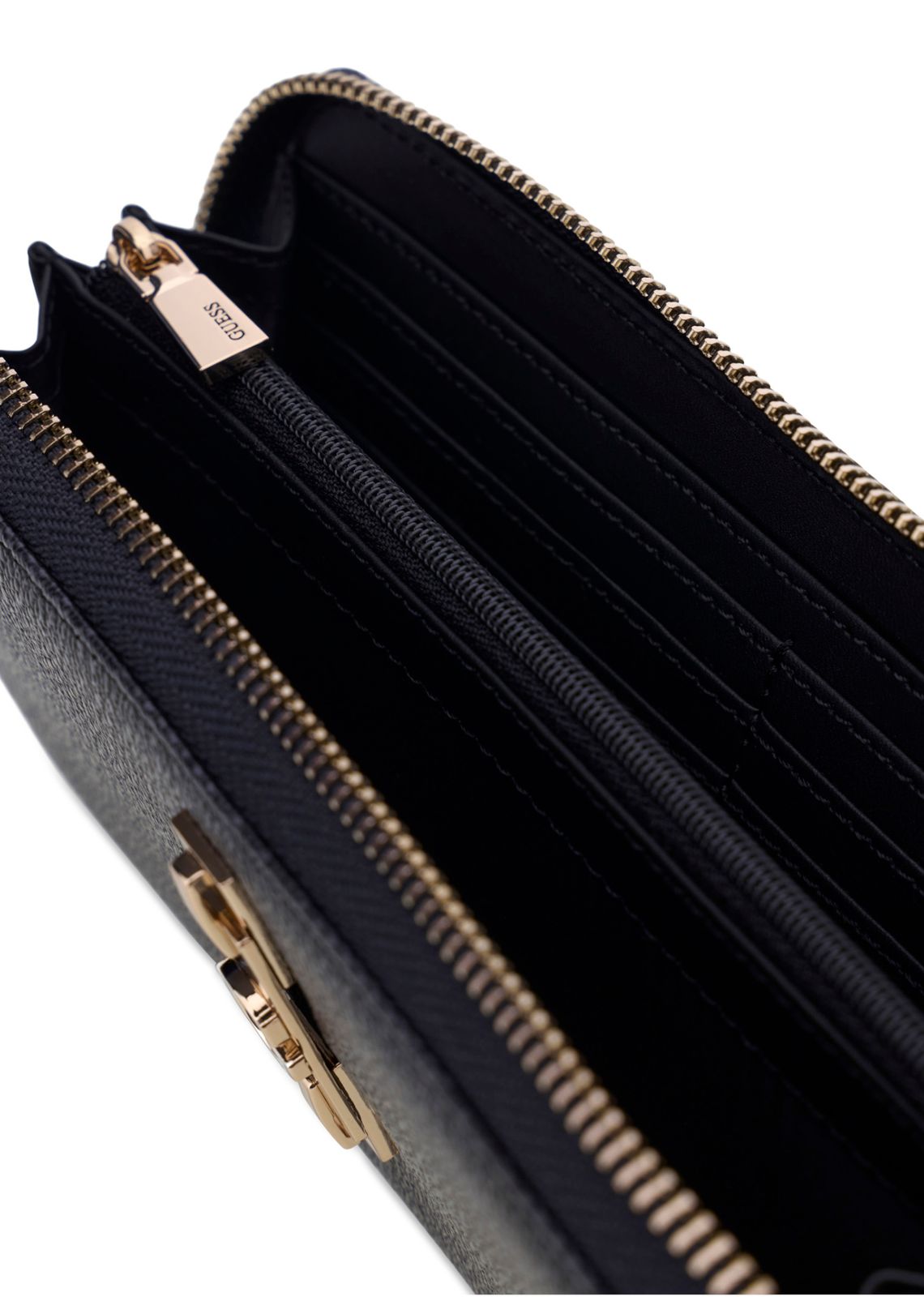 GUESS Yvonne Logo SLG Large Zip Around Wallet L Coal Logo GUESS Yvonne Logo SLG Large Zip Around Wallet L Coal Logo