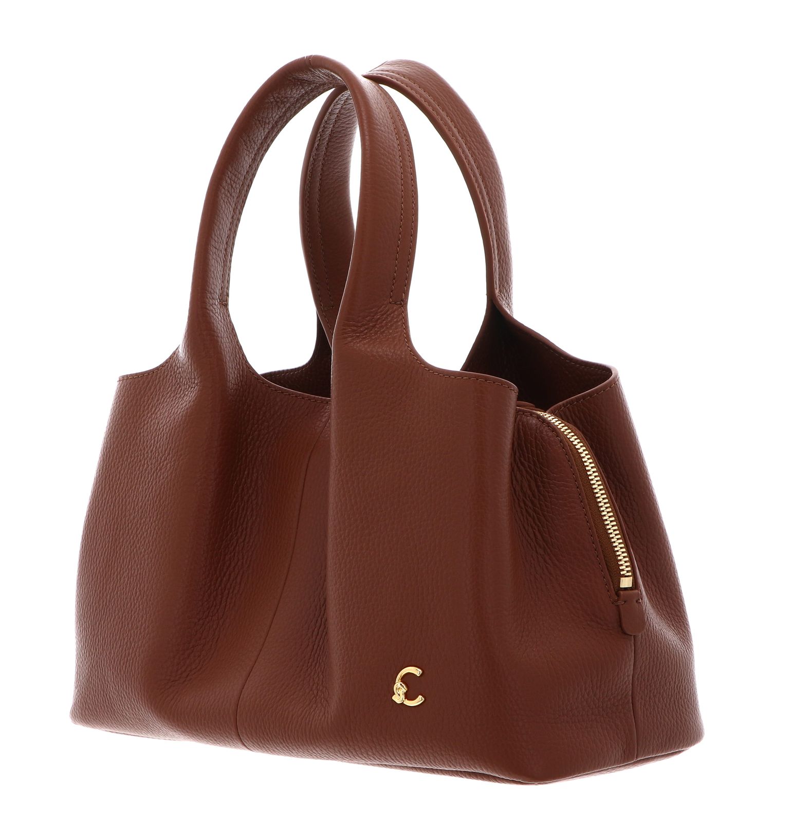 COCCINELLE Nell Handbag Grained Leather Cognac COCCINELLE Nell Handbag Grained Leather Cognac