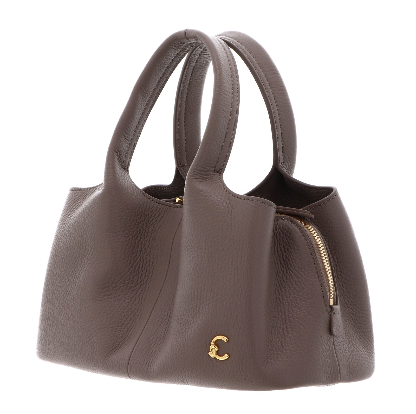 COCCINELLE Nell Handbag Grained Leather Warm Taupe COCCINELLE Nell Handbag Grained Leather Warm Taupe