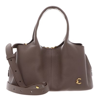 COCCINELLE Nell Handbag Grained Leather Warm Taupe
