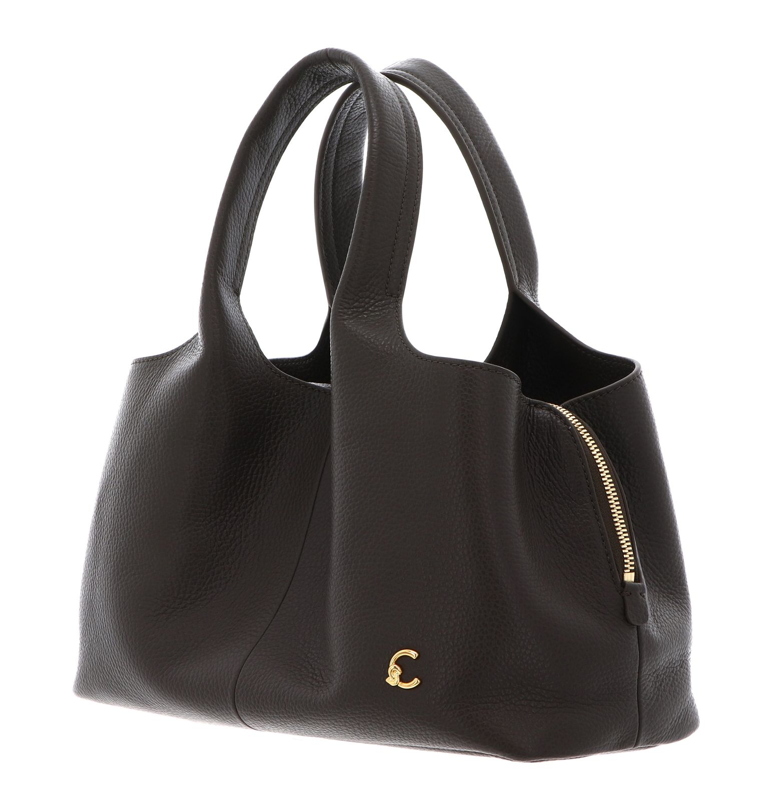 COCCINELLE Nell Handbag Grained Leather Fango COCCINELLE Nell Handbag Grained Leather Fango