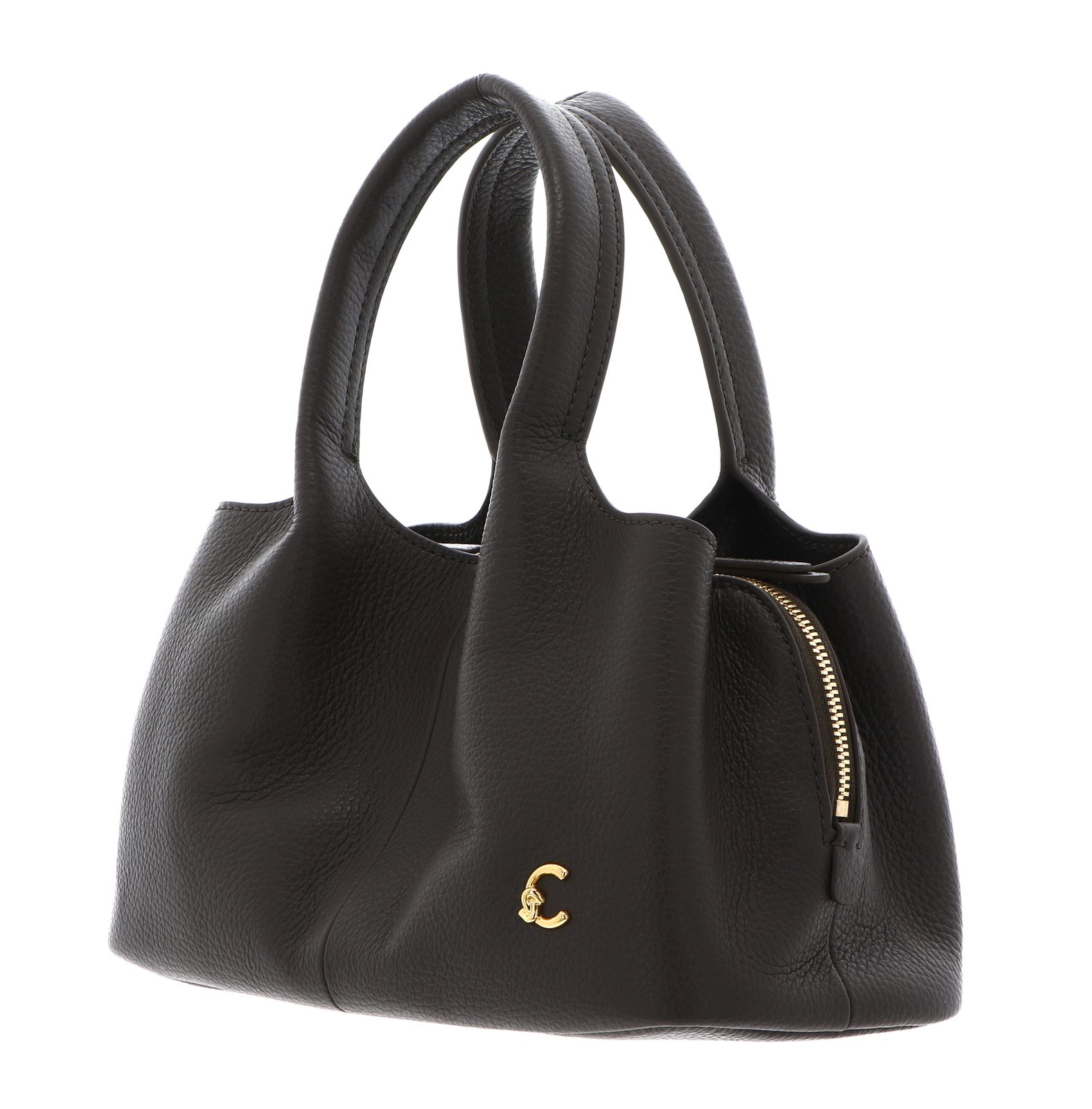 COCCINELLE Nell Handbag Grained Leather Fango COCCINELLE Nell Handbag Grained Leather Fango