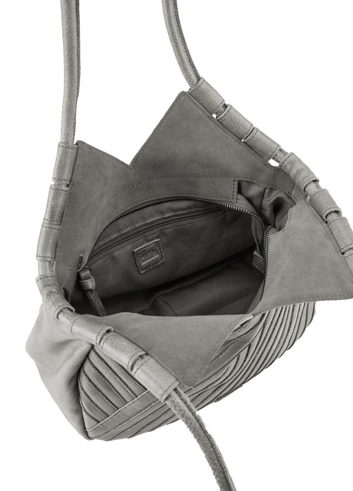 FREDsBRUDER Criss-Cross Hobo Bag Grey
