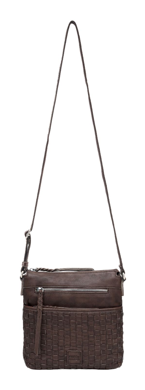 FREDsBRUDER Calm Weave Collection Crossbag Dark Chocolate