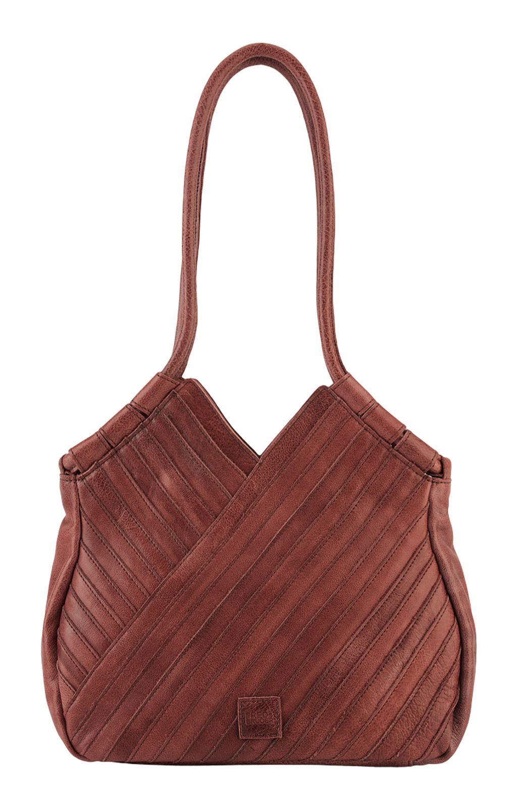 FREDsBRUDER Criss-Cross Hobo Bag Deep Sandalwood