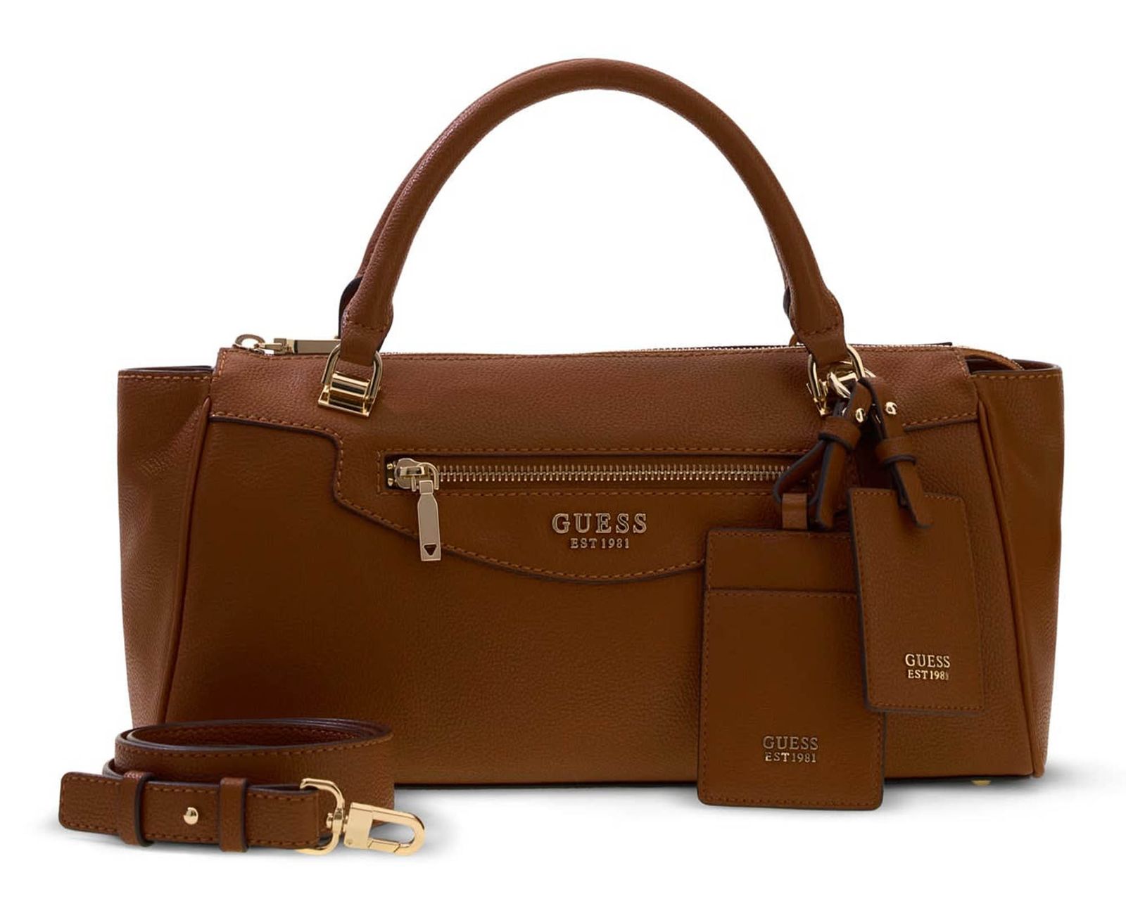 GUESS Antonia Girlfriend Satchel S Cognac