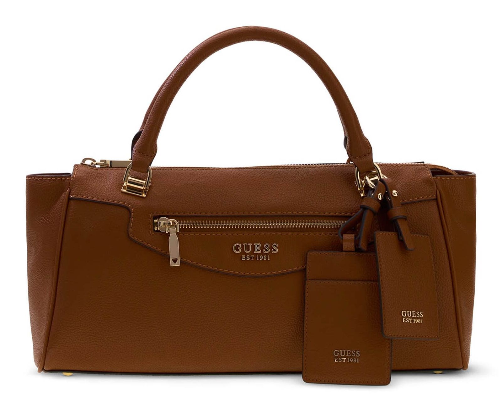 GUESS Antonia Girlfriend Satchel S Cognac GUESS Antonia Girlfriend Satchel S Cognac