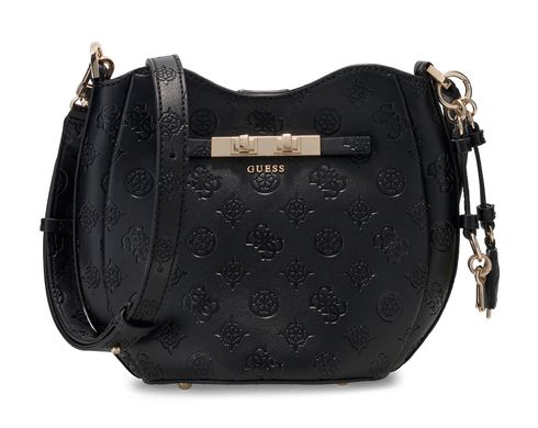 GUESS Carmella Crossbody Bucket Bag Black Logo