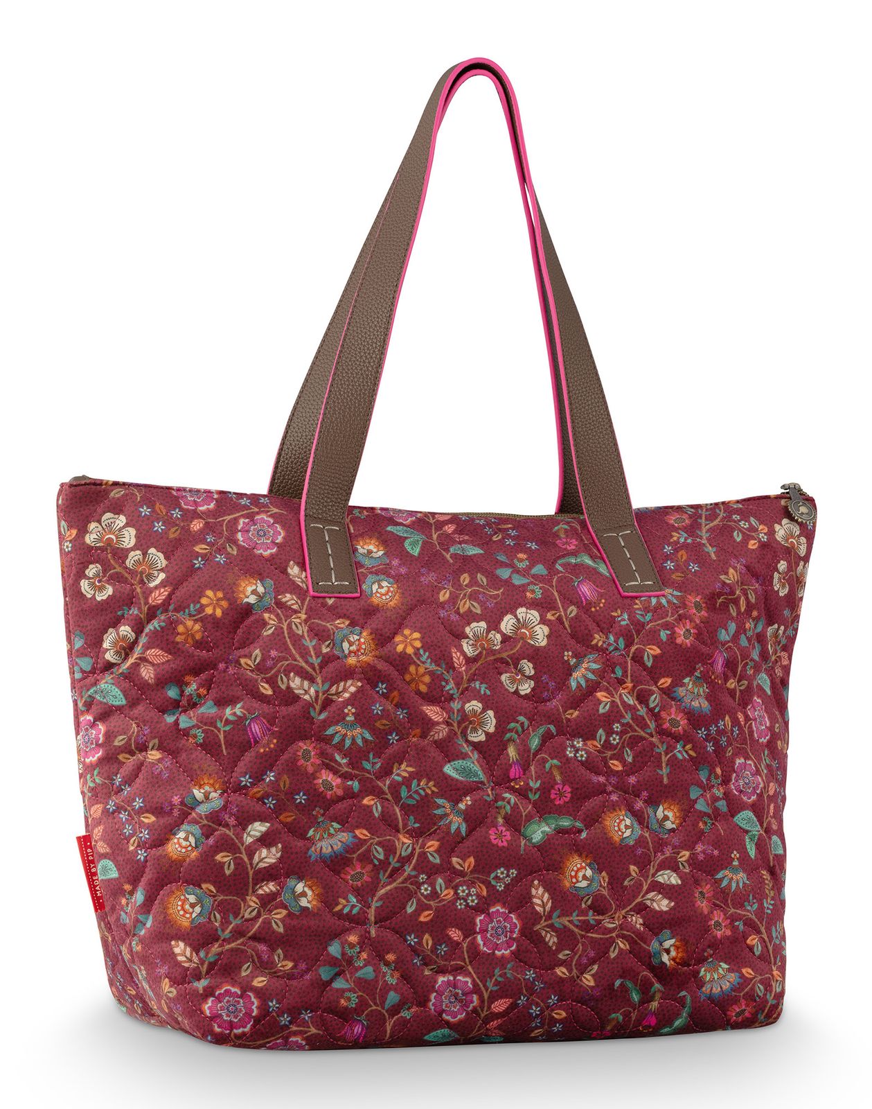 Pip Studio Tilda Tote Bag Flora Bangelore M Dark Pink Pip Studio Tilda Tote Bag Flora Bangelore M Dark Pink
