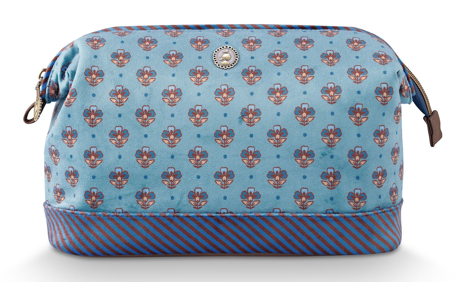 Pip Studio Cooper Cosmetic Purse Jaipur Flower L Blue