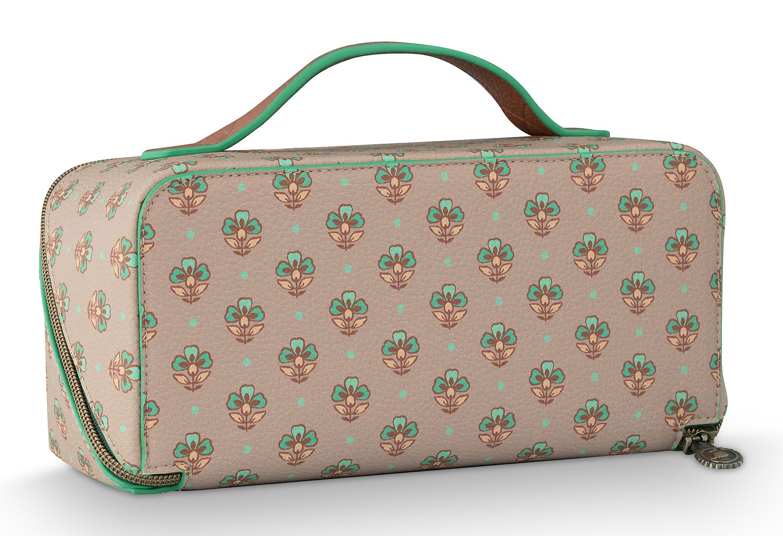 Pip Studio Cyrille Cosmetic Bag Jaipur Flower M Light Green Pip Studio Cyrille Cosmetic Bag Jaipur Flower M Light Green