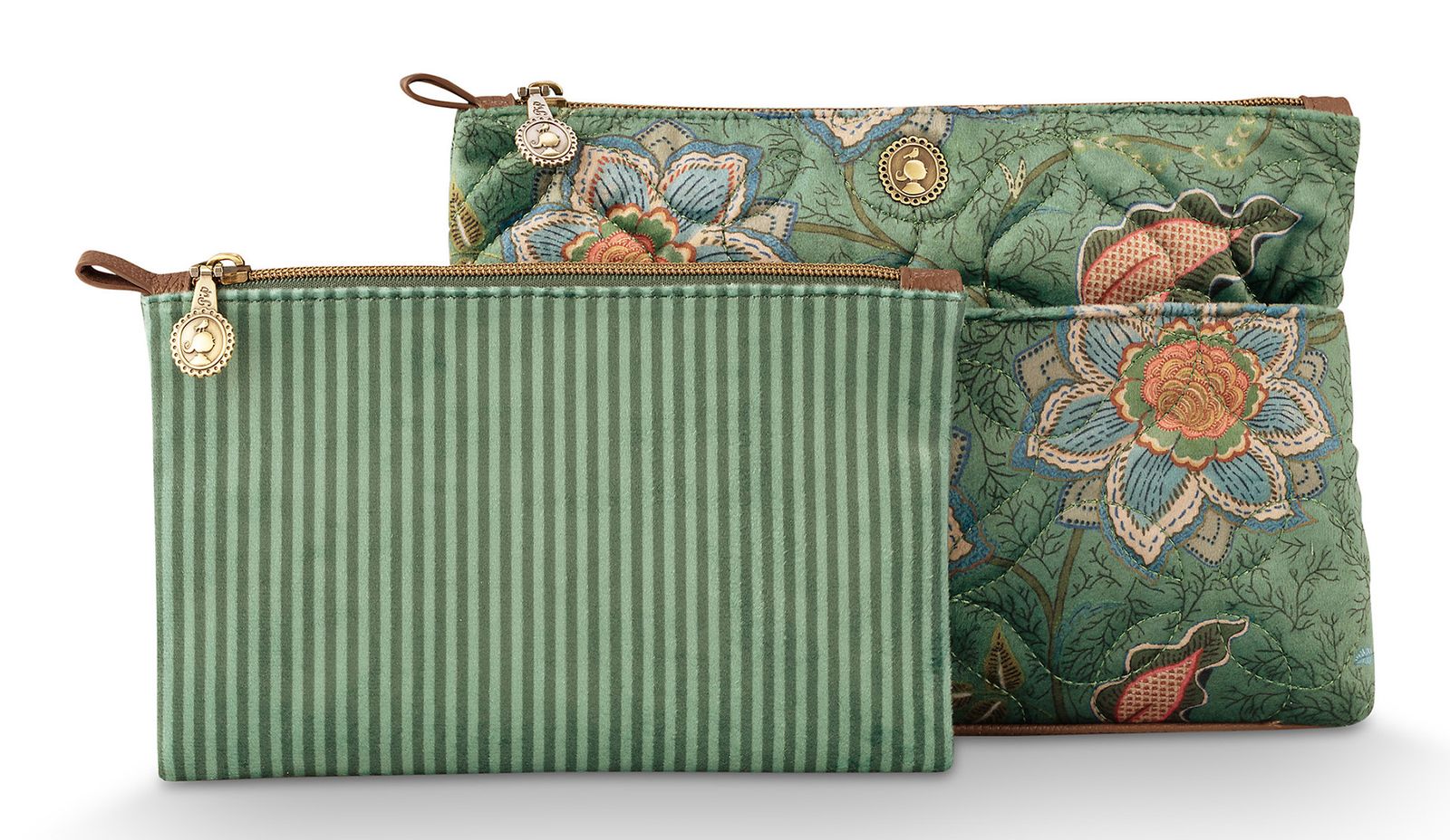 Pip Studio Caryn Cosmetic Bags Combi Mumbai Morning Green