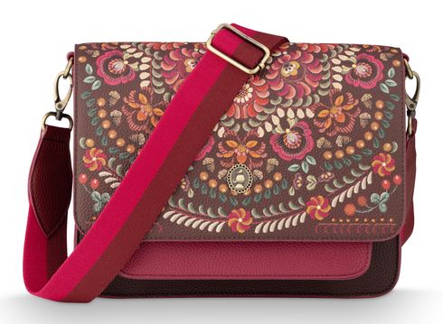 Pip Studio Fenna Cross Body Bag Il Ricamo M Dark Red Pip Studio Fenna Cross Body Bag Il Ricamo M Dark Red