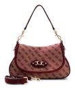 GUESS Samantha Flap Shoulder Bag Merlot Logo