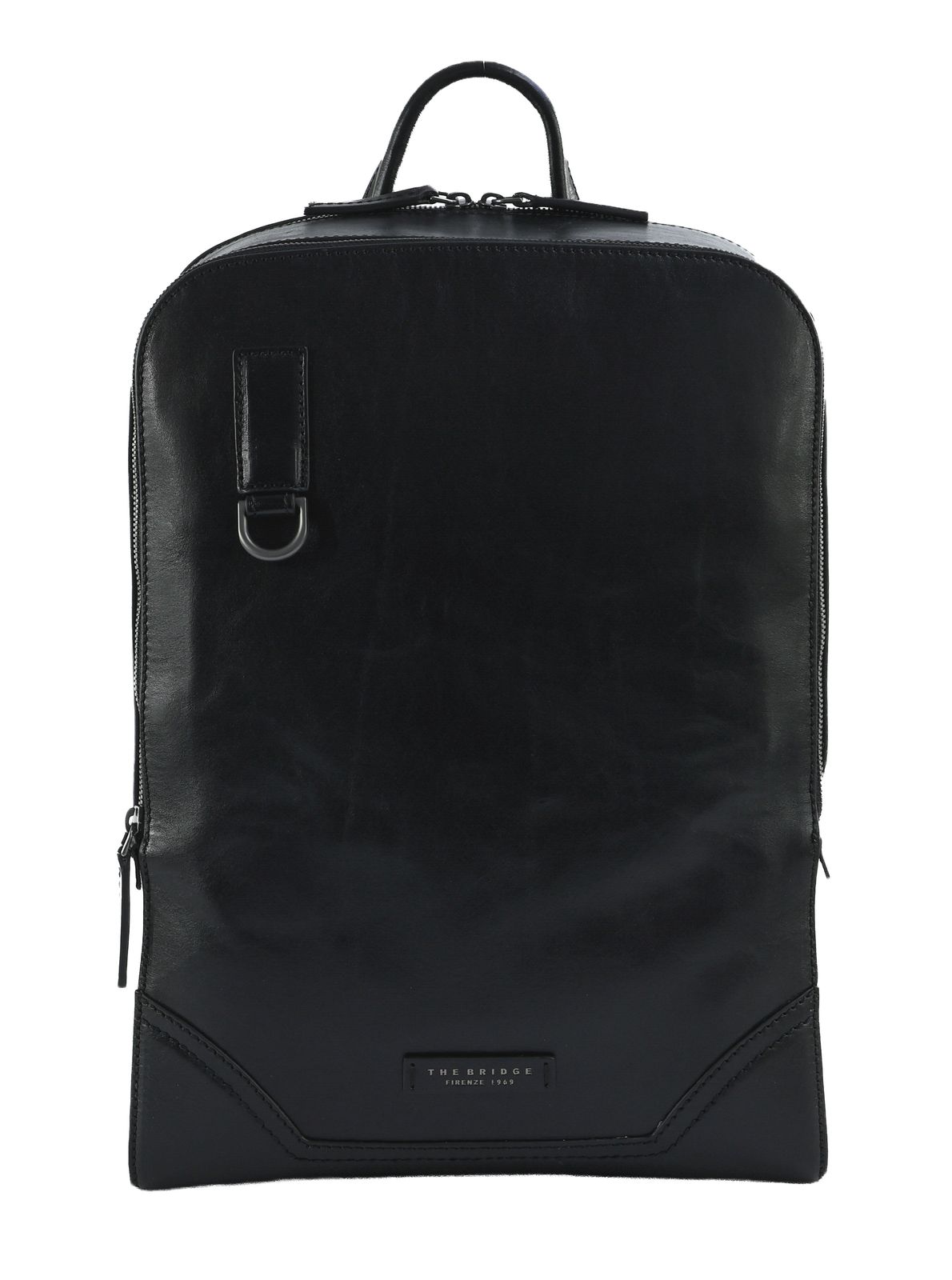 THE BRIDGE Matteo Backpack 2 Zip Nero / Rutenio Scuro