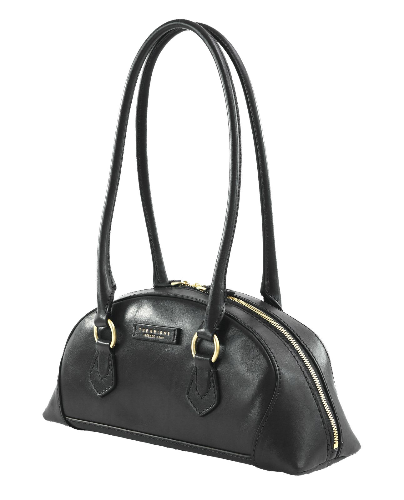 THE BRIDGE Magda Bowling Bag Nero / Oro THE BRIDGE Magda Bowling Bag Nero / Oro