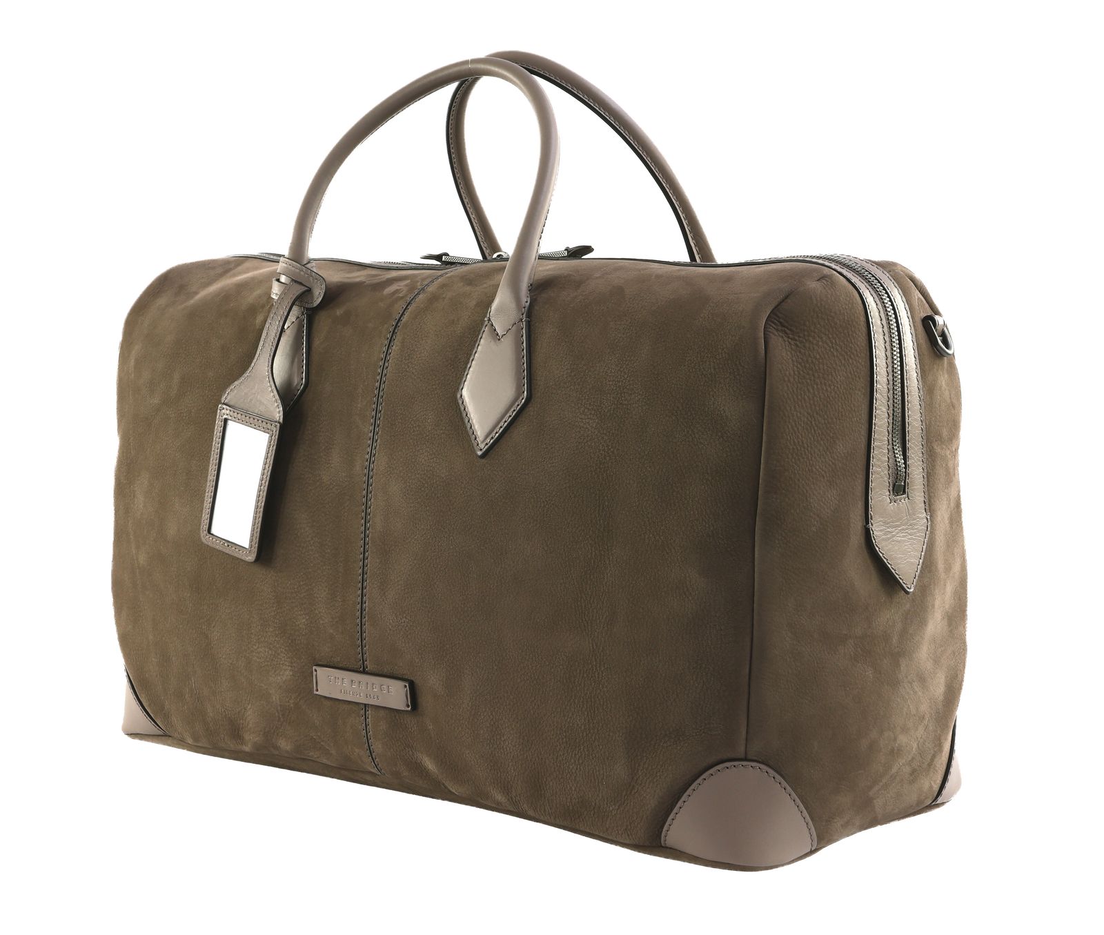 THE BRIDGE Travel Soft Duffle Bag Greige THE BRIDGE Travel Soft Duffle Bag Greige