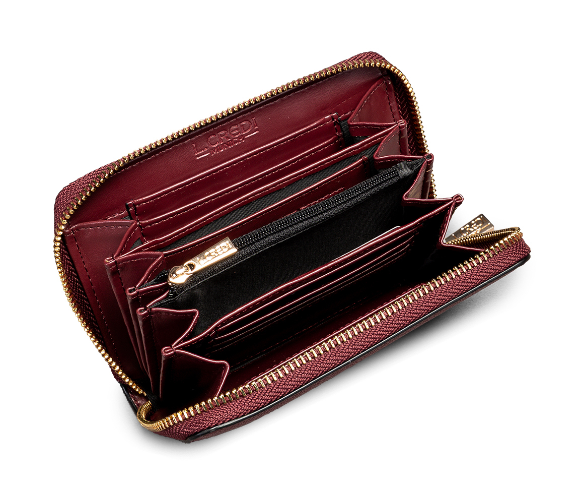 L.CREDI Saina Zip Around Wallet L Cherry Shade mix L.CREDI Saina Zip Around Wallet L Cherry Shade mix