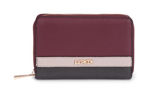 L.CREDI Saina Zip Around Wallet L Cherry Shade mix