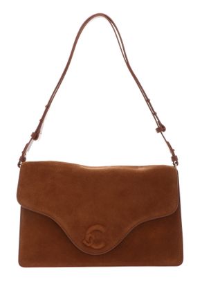 COCCINELLE C-Me Softy Shoulder Bag Suede Le. / Grained Le. M Cognac / Cognac
