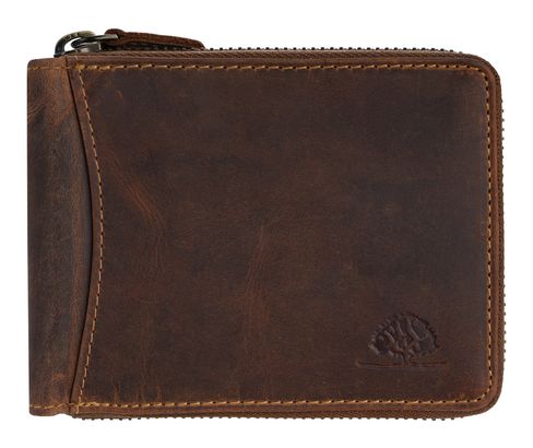 GREENBURRY Vintage Zip Around Wallet Brown