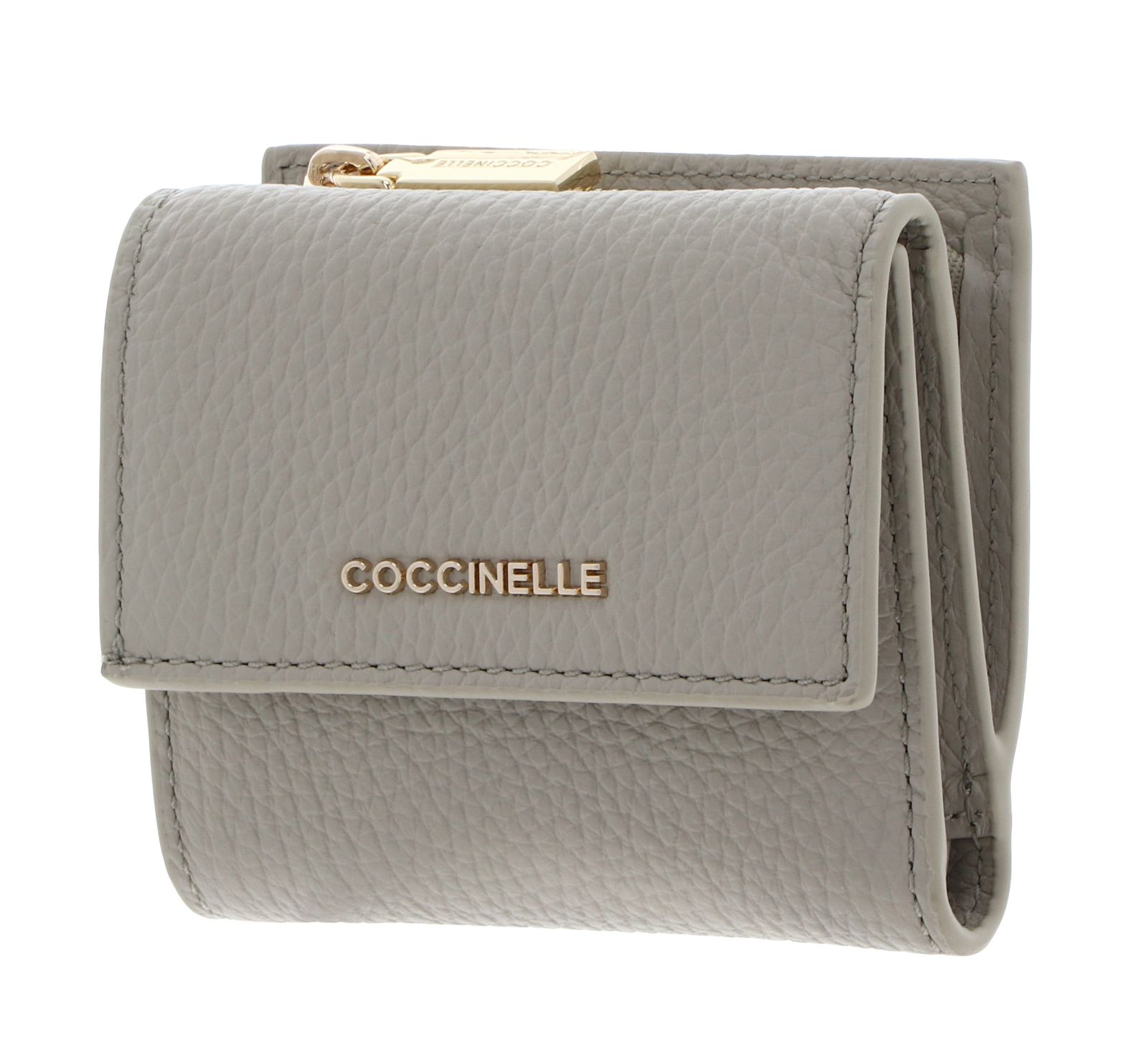 COCCINELLE Metallic Soft Wallet Grained Leather Eucalipto