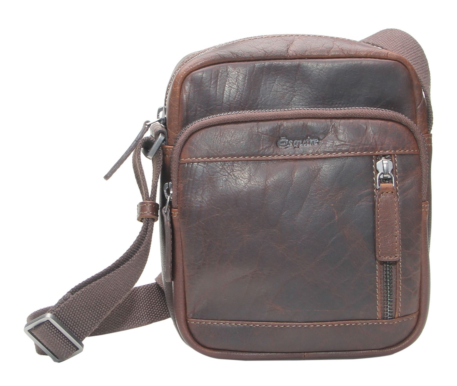 Esquire Buffalo 85 Crossbody Bag Brown