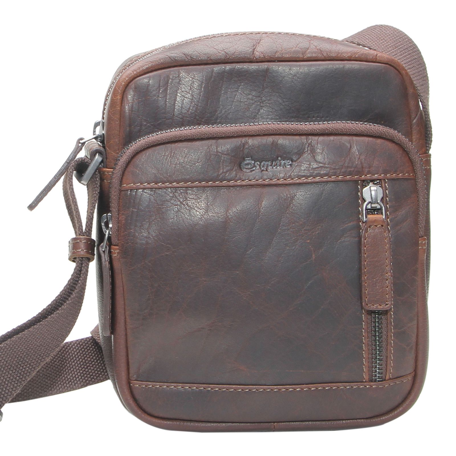 Esquire Buffalo 85 Crossbody Bag Brown