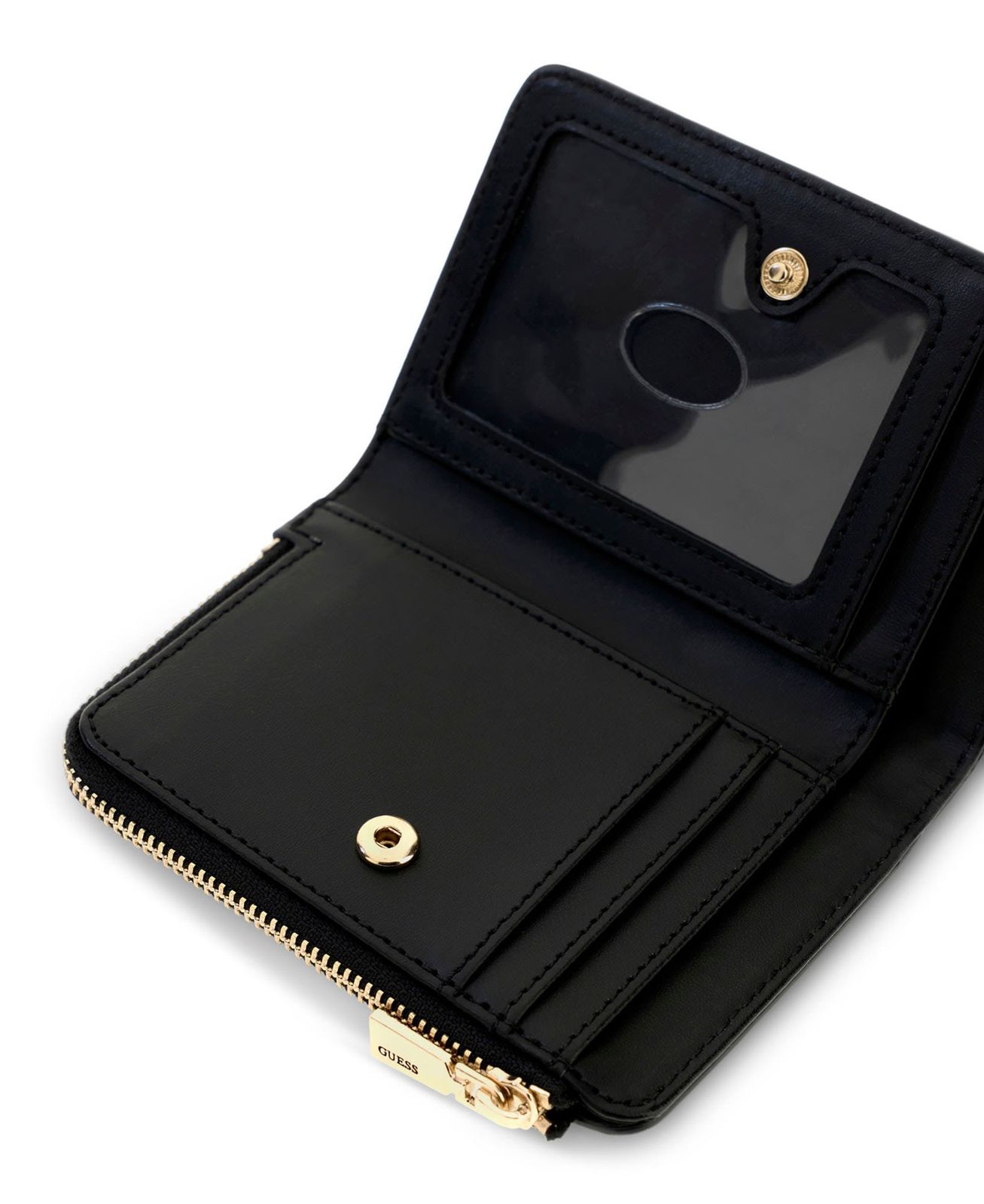 GUESS Danielle SLG Zip Around Card Case Black GUESS Danielle SLG Zip Around Card Case Black