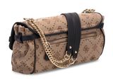 GUESS Dorothy Convertible Crossbody Flap Latte Logo / Black GUESS Dorothy Convertible Crossbody Flap Latte Logo / Black