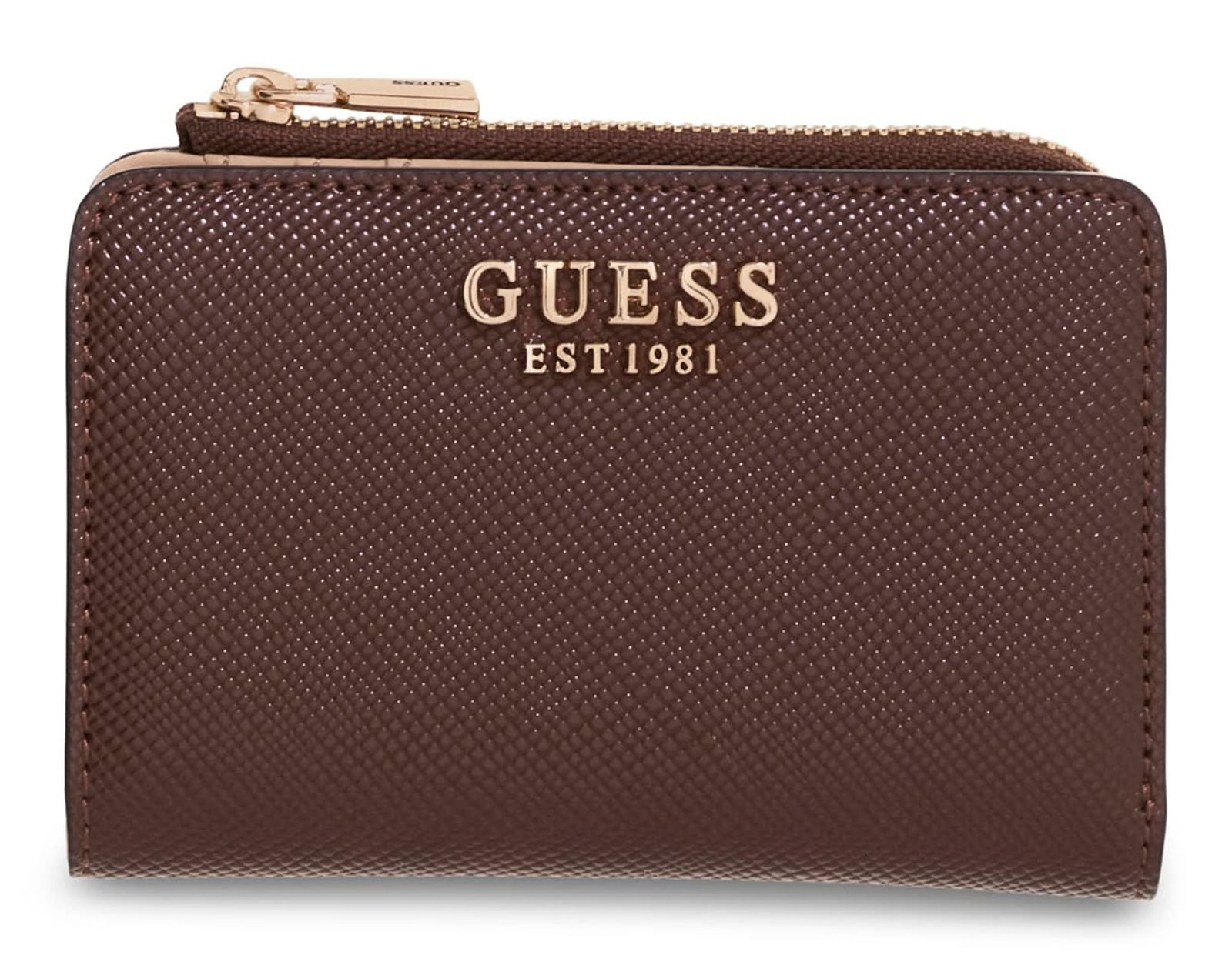 GUESS Danielle SLG Zip Around Card Case Brown