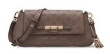 GUESS Carmella Flap Crossbody Taupe Logo GUESS Carmella Flap Crossbody Taupe Logo