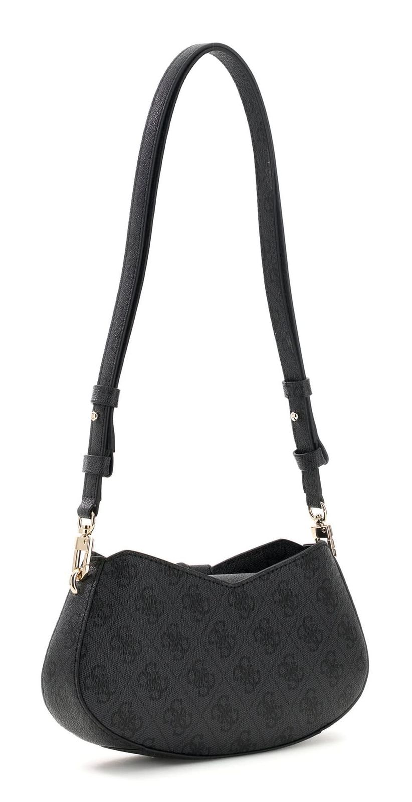 GUESS Yvonne Logo Mini Convertible Shoulder Bag Coal Logo GUESS Yvonne Logo Mini Convertible Shoulder Bag Coal Logo