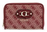 GUESS Samantha SLG Medium Zip Around Wallet Merlot Logo