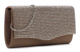 Tamaris Amalia Rhinestone Clutch Taupe
