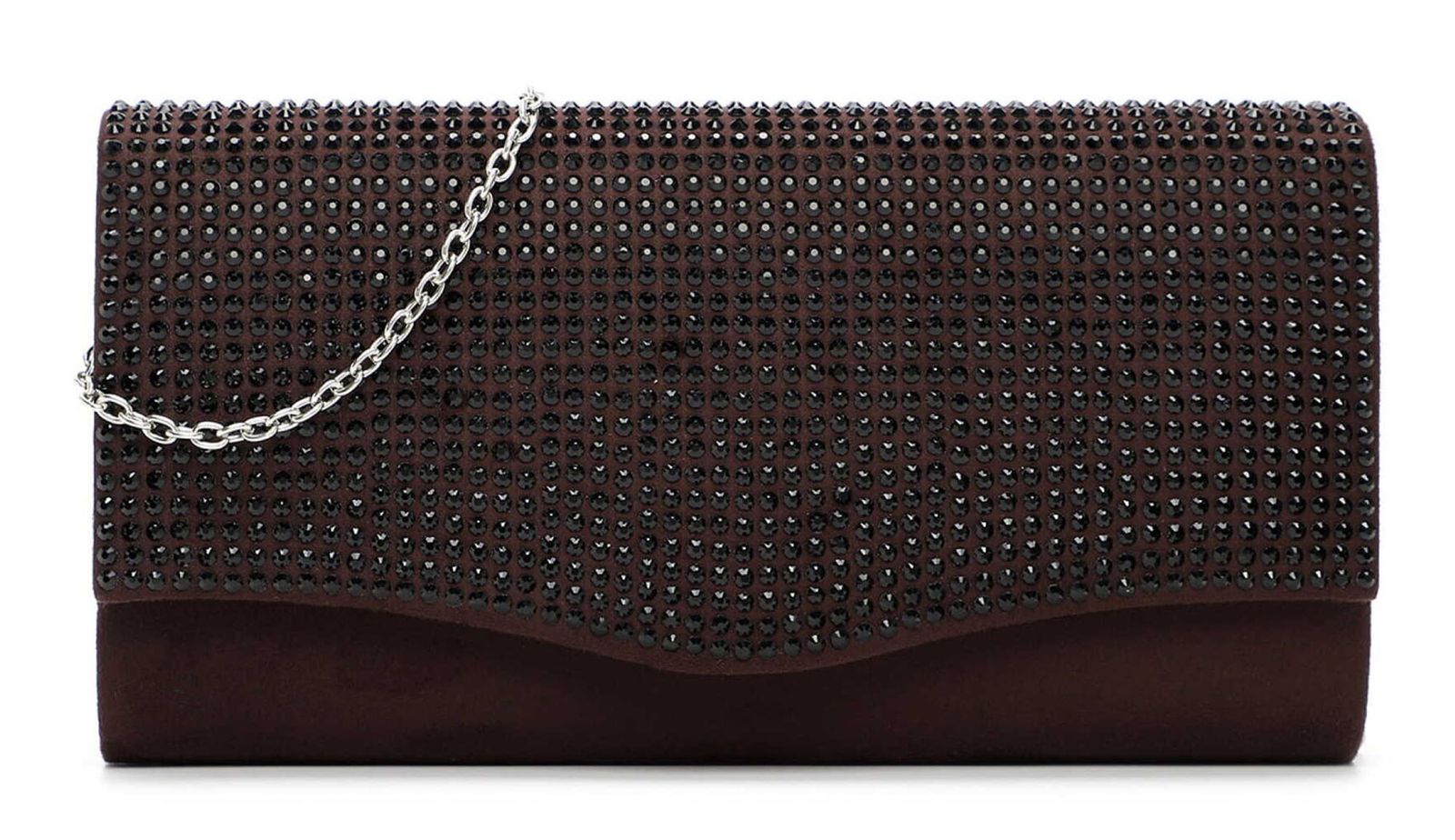 Tamaris Amalia Rhinestone Clutch Brown