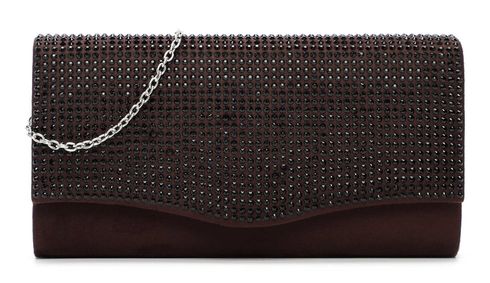 Tamaris Amalia Rhinestone Clutch Brown