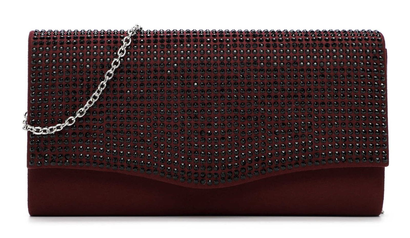 Tamaris Amalia Rhinestone Clutch Wine