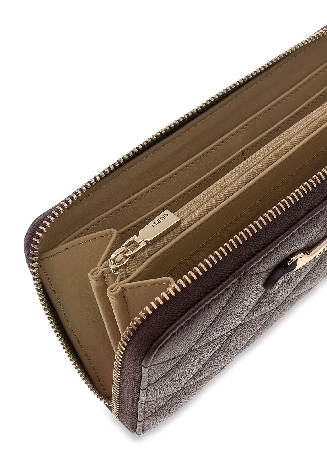 GUESS Frances SLG Large Zip Around Wallet L Brown GUESS Frances SLG Large Zip Around Wallet L Brown