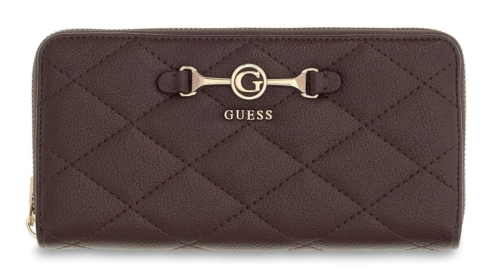 GUESS Frances SLG Large Zip Around Wallet L Brown