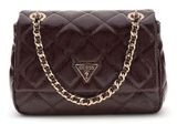 GUESS Juliet Mini Flap Bag Burgundy