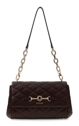 GUESS Frances Flap Shoulder Bag Brown