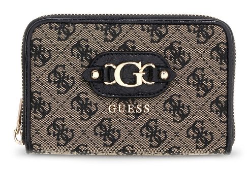 GUESS Samantha SLG Zip Around Wallet M Black Logo